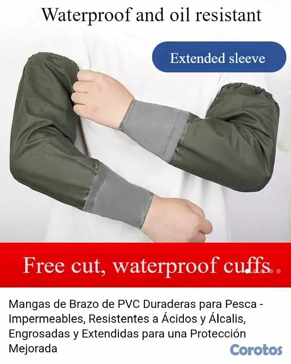 joyas, relojes y accesorios - Mangas para brazos de PVC color verde al 150x3 - L 6