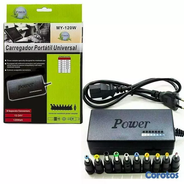 computadoras y laptops - CARGADOR UNIVERSAL PARA LAPTOP DE  REPUBLICA DIGITAL 96w 3