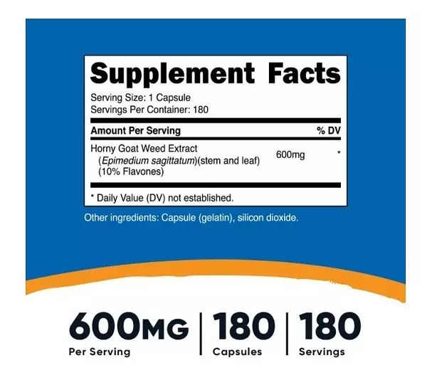 Salud y Equipamiento Médico - Hierba De Cabra En Celo 600 Mg 2