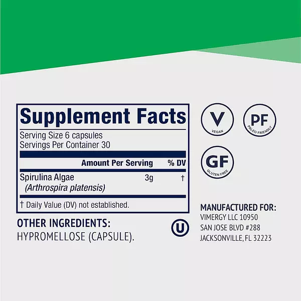 Salud y Equipamiento Médico - Espirulina 180 Cap Vimergy 2
