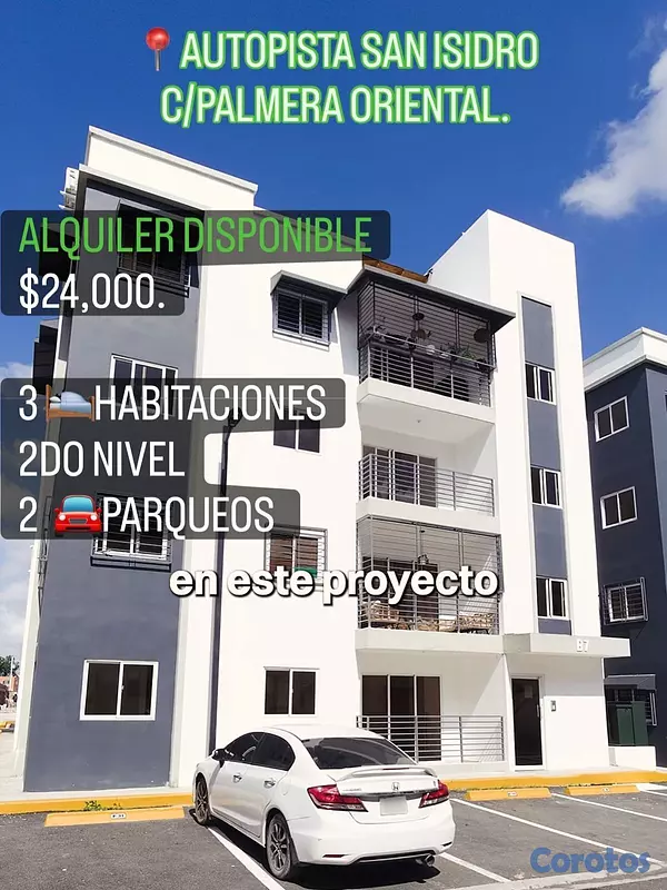 apartamentos - Apartamento NUEVO en  San Isidro - 3hab 2 parqueos 1