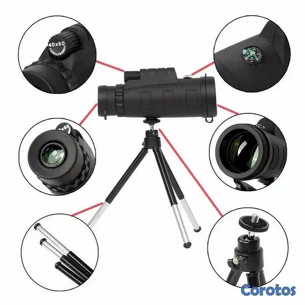 equipos profesionales - Telescopio Monocular 40x60 con Soporte rapido para Telefono Inteligente 3