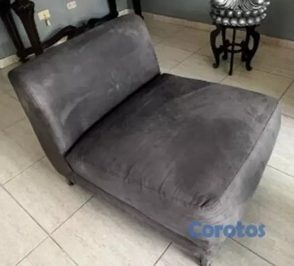 muebles y colchones - Mueble Gris en Felpa para sala 2