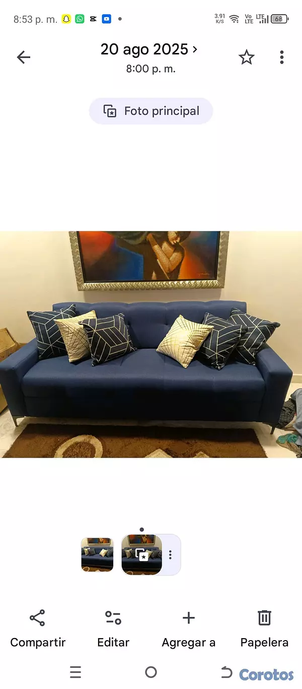 muebles y colchones - VENDO PRECIOSO SOFACAMA DE OPORTUNIDAD  4