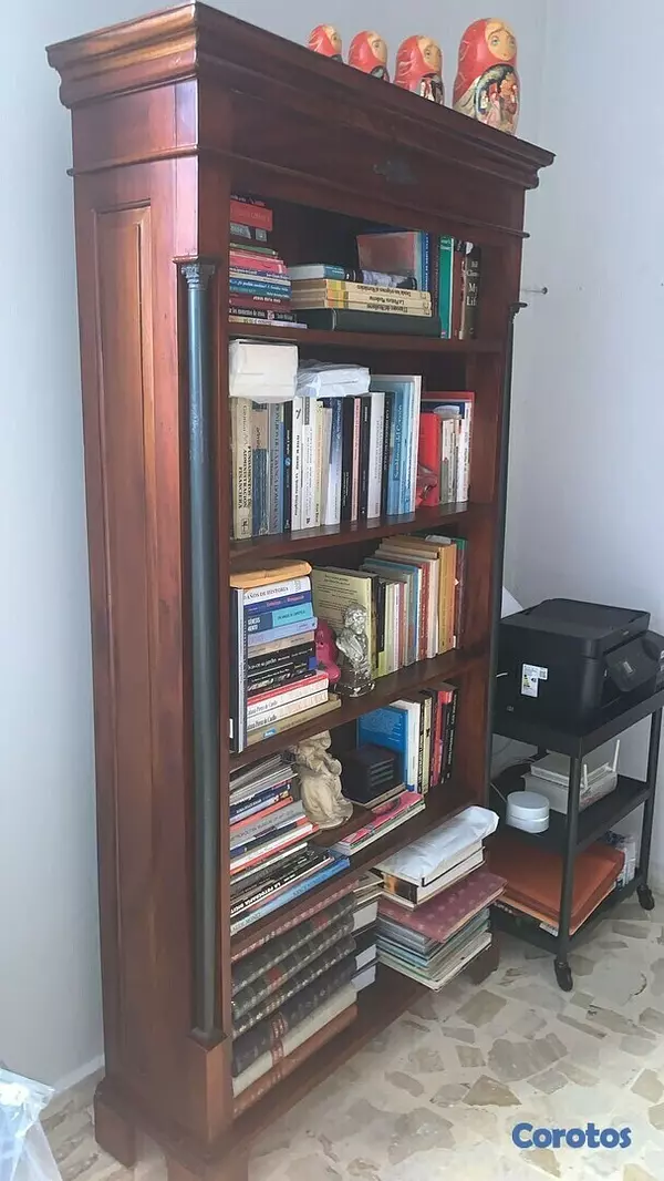 arte y antigüedades - Vendo librero clásico en madera preciosa 2