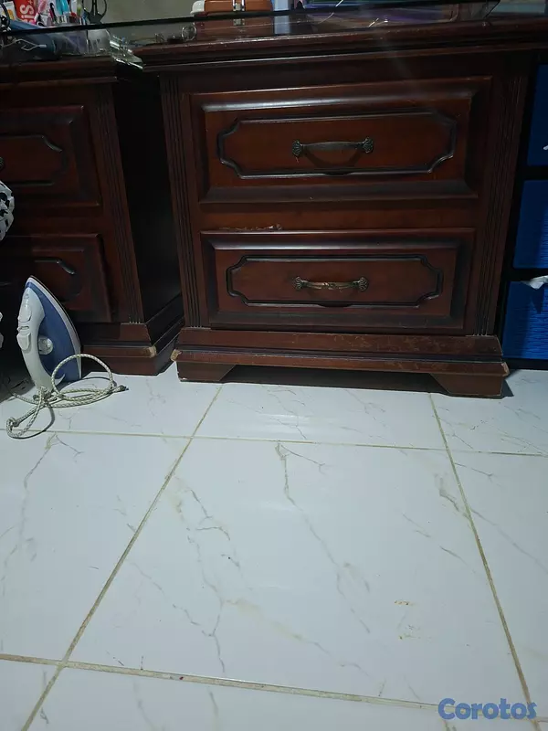 muebles y colchones - JUEGO DE HABITACION CON 2 MESITAS DE NOCHE Y COLCH 6