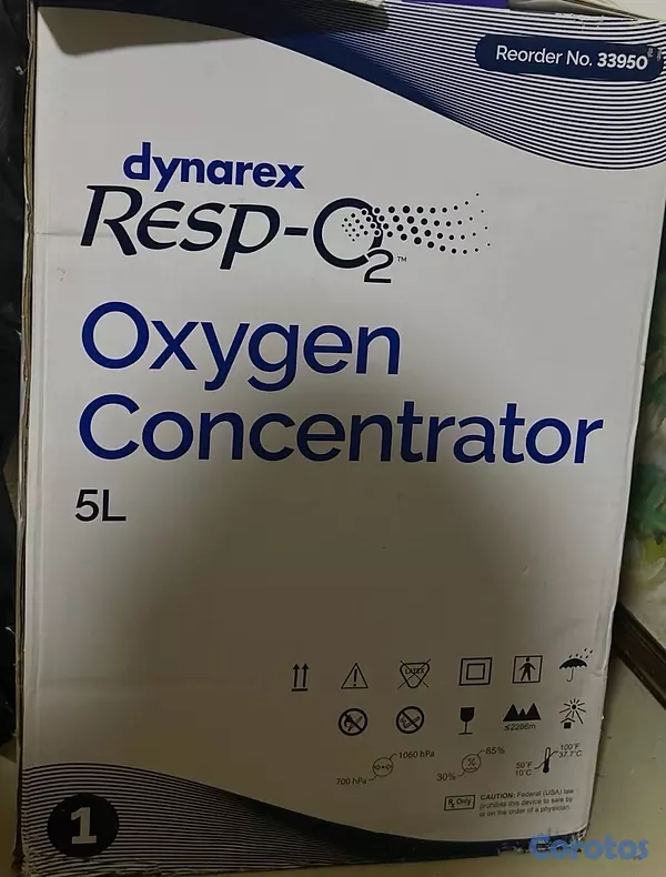Salud y Equipamiento Médico - Concentrador de Oxígeno Dynarex Resp-O2 5L – NUEVO EN CAJA 3