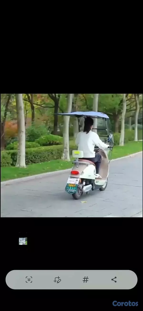 accesorios para vehiculos - Sombrilla para pasola y vespa 2