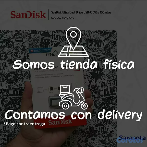 accesorios para electronica - SanDisk Pendrive Ultra Drive Dual Silver USB 64Gb 2