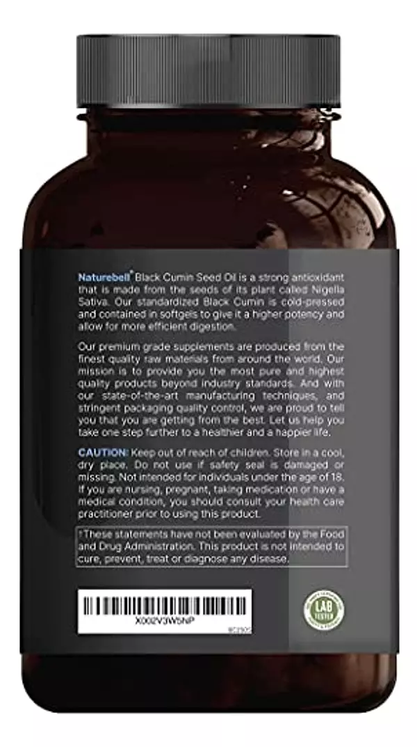 Salud y Equipamiento Médico - Aceite De Semilla Negra Prensado En Frio 3,000 Mg 3
