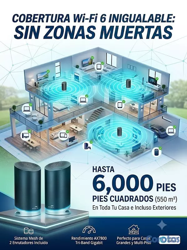 otros electronicos - Router WIFI 6, GB TRI-BAND Mesh Arris mAX 2