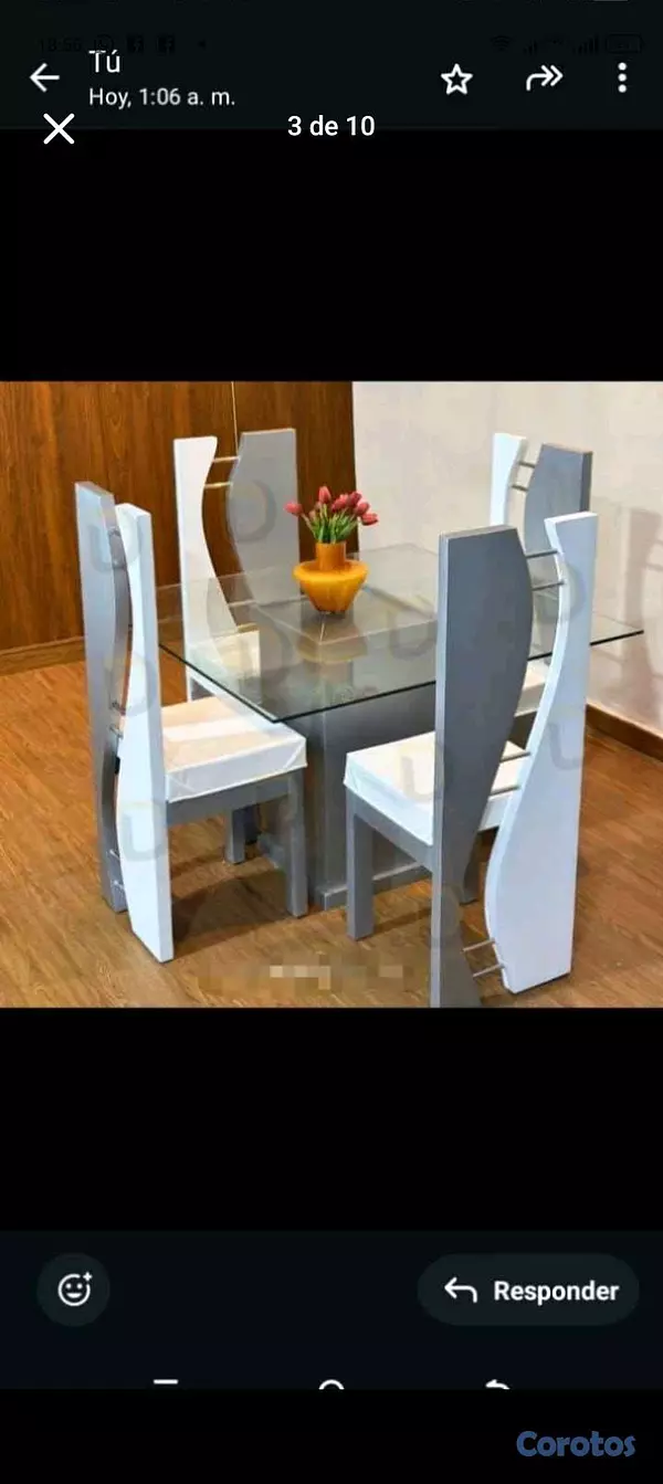 muebles y colchones - comedor de madera de buena calidad 3 años de garantía pago contra entrega  2