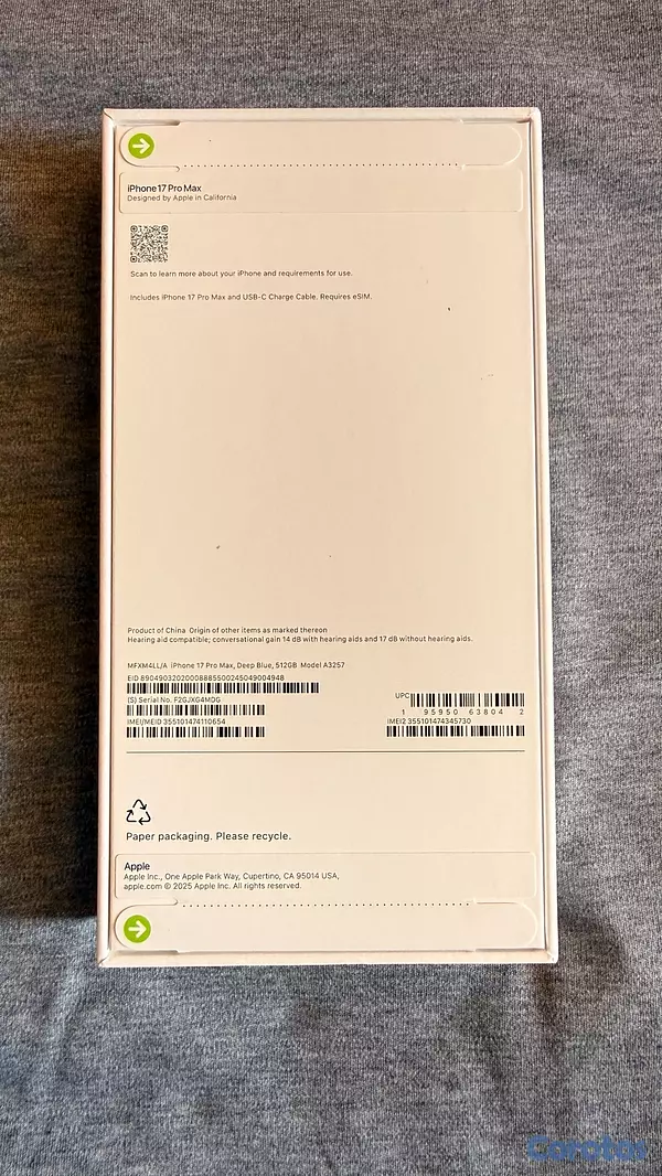 celulares y tabletas - iPhone 17 Pro Max 512GB Blue Nuevo Sellado Factory 2