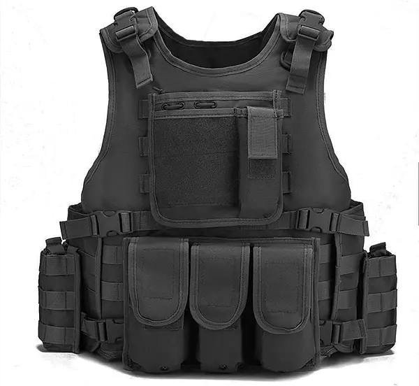 Artículos Deportivos - Chaleco táctico ajustable, chaleco MULTIUSOS seguridad brigadista paintball 6